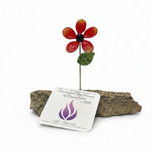 Hand - Crafted Glass Flowers on Driftwood - Painted Door on Main