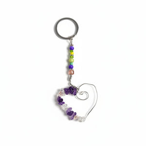 Heart Keychain Beaumont Queer Youth - Painted Door on Main
