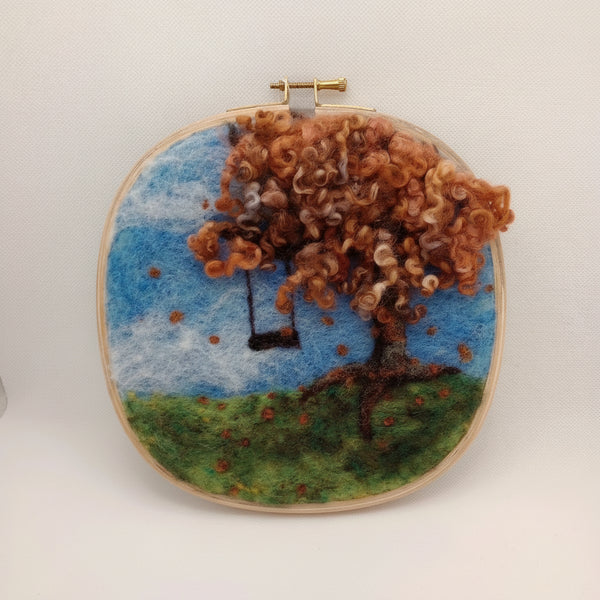  Hoop Framed Felted Art - Elaine Grandon Fibre Arts - Painted Door on Main