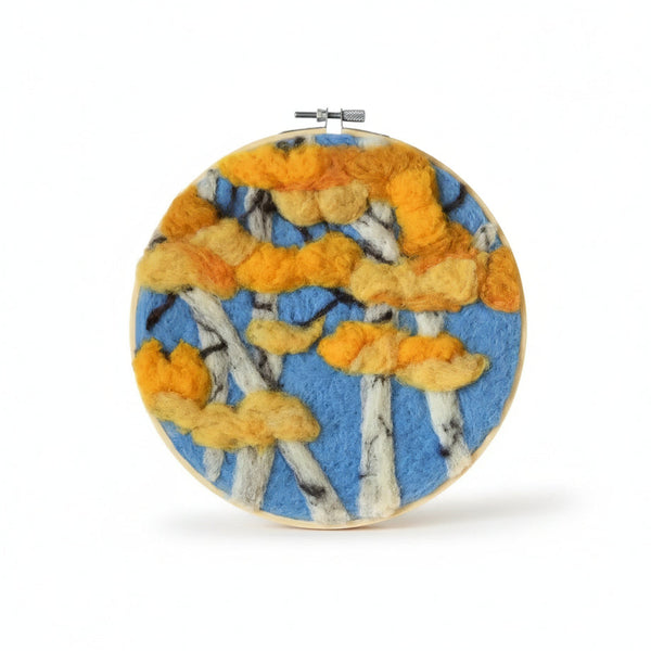 Hoop Framed Felted Art - Elaine Grandon Fibre Arts - Painted Door on Main