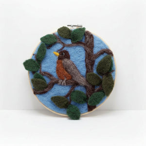 Hoop Framed Felted Art - Elaine Grandon Fibre Arts - Painted Door on Main