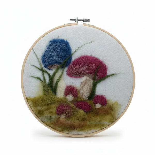 Hoop Framed Felted Art - Elaine Grandon Fibre Arts - Painted Door on Main