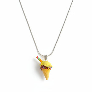 Ice Cream Cone Necklace - Kid in a Candy Shop - Painted Door on Main