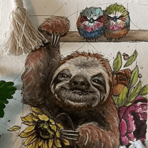 Illustrative Coasters - Art by Kyla - Painted Door on Main