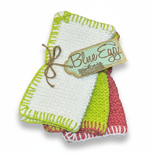 Knitted Cloth Gift Sets - Blue Egg Creations - Painted Door on Main