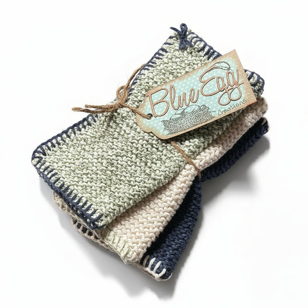 Knitted Cloth Gift Sets - Blue Egg Creations - Painted Door on Main