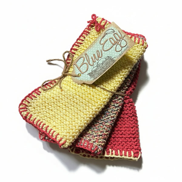 Knitted Cloth Gift Sets - Blue Egg Creations - Painted Door on Main