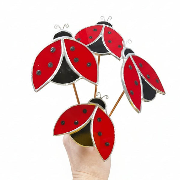 Ladybug Plant Picks - A Touch of Glass - Painted Door on Main