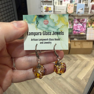 Lampwork Beads + Sterling Silver Earring - Painted Door on Main