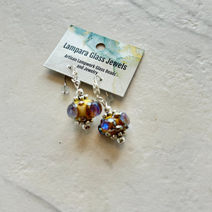 Lampwork Beads + Sterling Silver Earring - Painted Door on Main