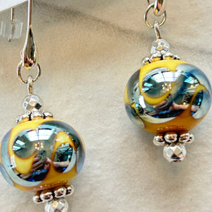Lampwork Beads + Sterling Silver Earring - Painted Door on Main