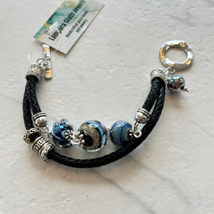 Lampwork Glass Bracelet - Painted Door on Main