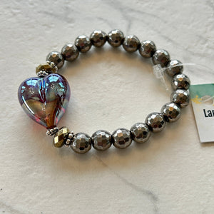 Lampwork Glass Bracelet - Painted Door on Main