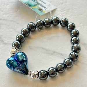 Lampwork Glass Bracelet - Painted Door on Main