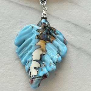 Lampwork Glass + Short Leather Necklace (LNSF) - Painted Door on Main