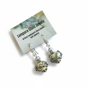 Lampwork Glass + Sterling Silver Earring - Painted Door on Main