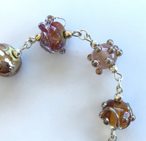 Lampwork Glass + Toggle Clasp Bracelet - Painted Door on Main