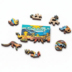 'Larch Valley' Wood Puzzle - StumpCraft - Painted Door on Main