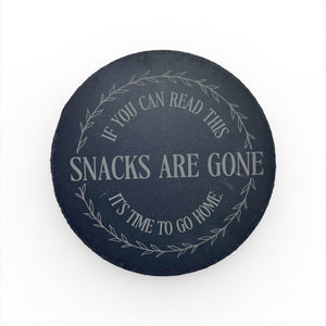 Laser Engraved Slate Rounds - Painted Door on Main