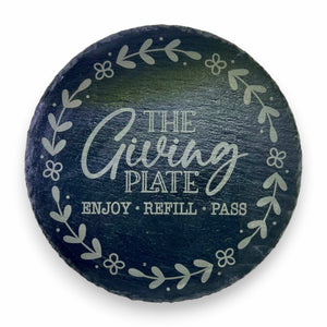 Laser Engraved Slate Rounds - Painted Door on Main