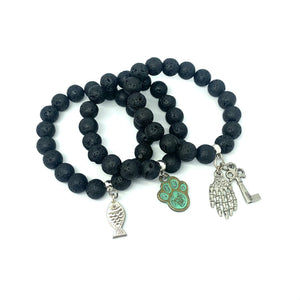 Lava Bead Bracelets - Shell Cavé Studio - Painted Door on Main
