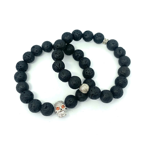 Lava Bead Bracelets - Shell Cavé Studio - Painted Door on Main