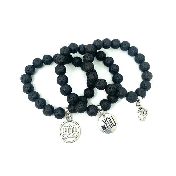 Lava Bead Bracelets - Shell Cavé Studio - Painted Door on Main