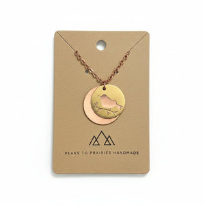 Layered Silhouette Copper & Brass Necklaces - Painted Door on Main