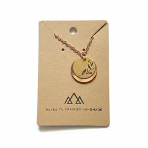 Layered Silhouette Copper & Brass Necklaces - Painted Door on Main