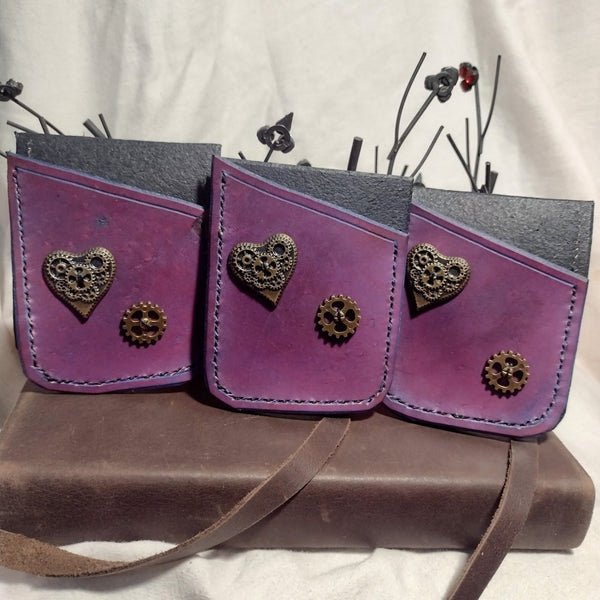 Leather Card Holders - Magic Threads Creations - Painted Door on Main