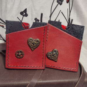 Leather Card Holders - Magic Threads Creations - Painted Door on Main