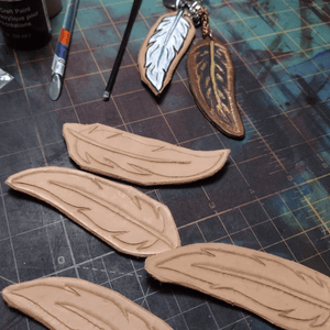 Leather Keychains - Magic Threads Creations - Painted Door on Main