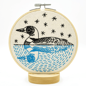 Loon Embroidery Kit - Hook, Line & Tinker - Painted Door on Main