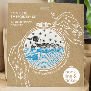 Loon Embroidery Kit - Hook, Line & Tinker - Painted Door on Main