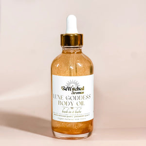 Luxe Goddess Crystal Infused Body Oil - Bewitched Aromas - Painted Door on Main