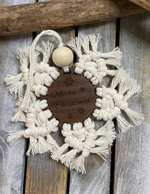 Macrame Ornaments - Chickadee Creations - Painted Door on Main