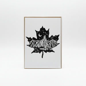 Maple Leaf Art Print - Mountain Mornings - Painted Door on Main