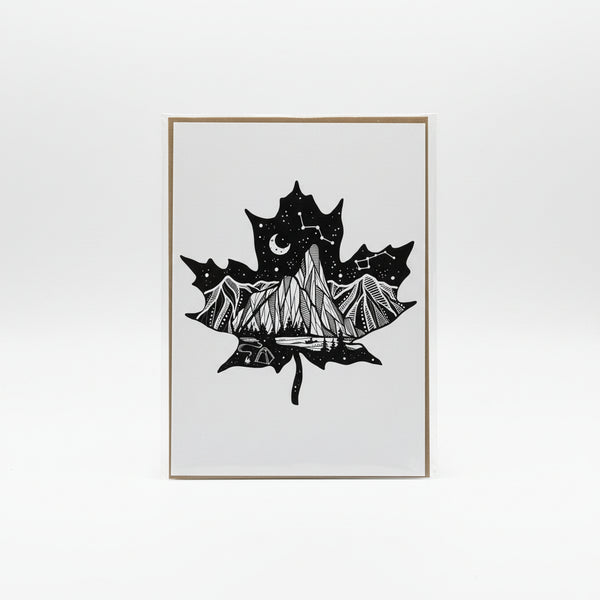 Maple Leaf Art Print - Mountain Mornings - Painted Door on Main
