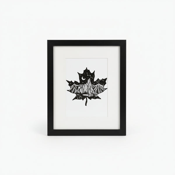 Maple Leaf Art Print - Mountain Mornings - Painted Door on Main