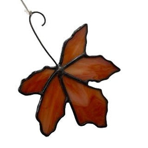 Maple Leaf Suncatcher - Tevlan Glass - Painted Door on Main