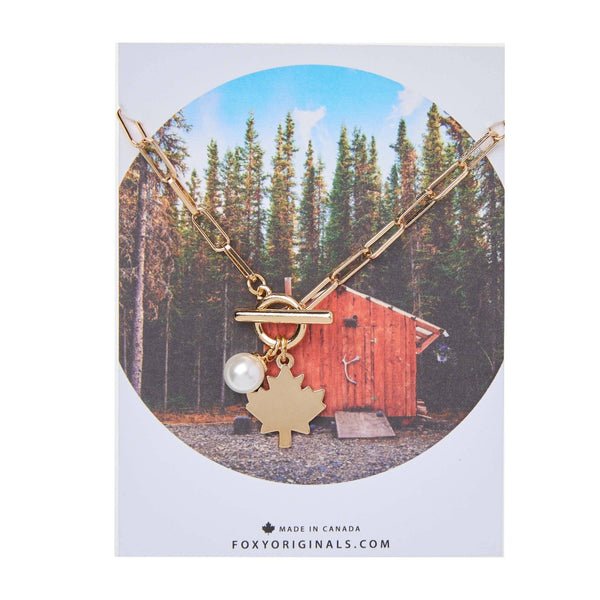 Maple Leaf Toggle Necklace - Foxy Originals - Painted Door on Main