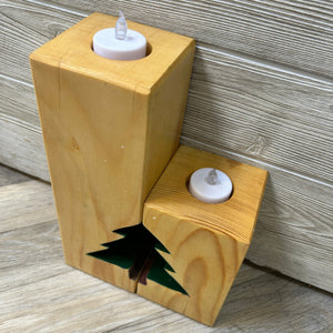 Modern Christmas Tea Light Holder - Larry Collicutt - Painted Door on Main