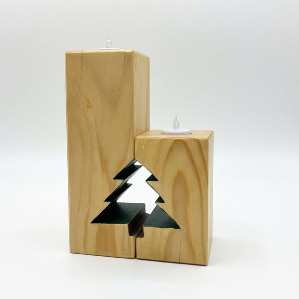 Modern Christmas Tea Light Holder - Larry Collicutt - Painted Door on Main