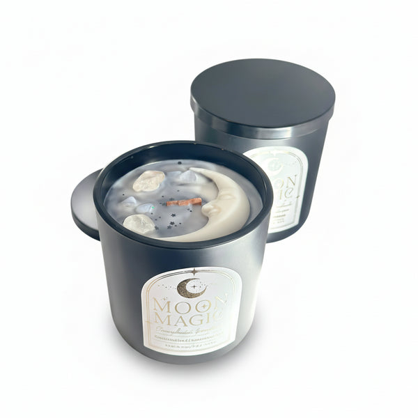 Moon Magic Luxury Crystal Candle - Bewitched Aromas - Painted Door on Main