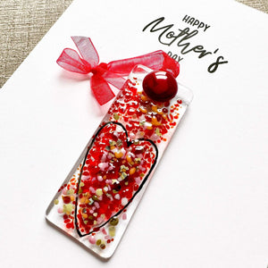 Mother's Day Card + Fused Glass Sun Catcher - Haven Glass Studio - Painted Door on Main