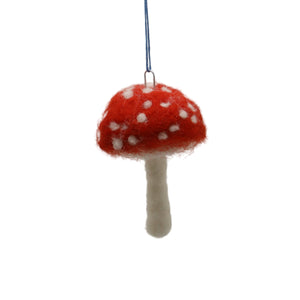 Mushroom Ornaments - Elaine Grandon Fibre Arts - Painted Door on Main
