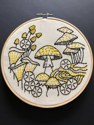 Mushrooms Embroidery Kit - Hook, Line & Tinker - Painted Door on Main