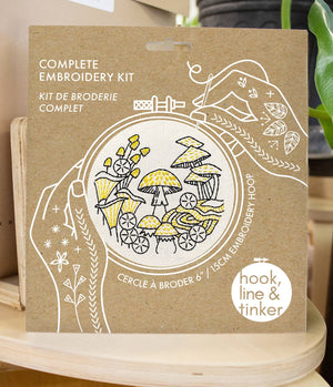 Mushrooms Embroidery Kit - Hook, Line & Tinker - Painted Door on Main