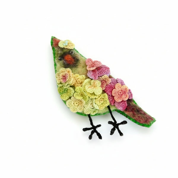 Needle Felted & Crocheted Brooches - HG Craft - Painted Door on Main