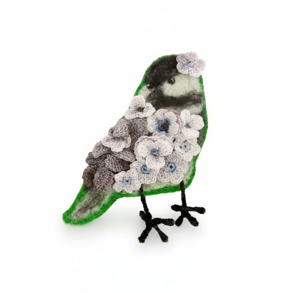 Needle Felted & Crocheted Brooches - HG Craft - Painted Door on Main